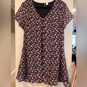 Button up floral dress